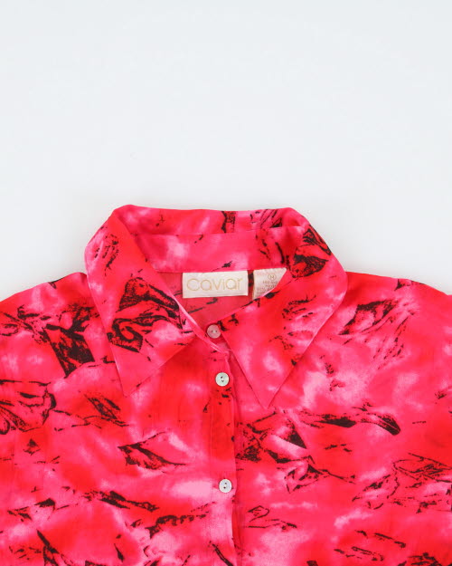Y2k 00s Caviar Ruffle Sleeve Blouse - M