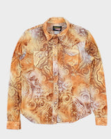 US Western Mesh Paisley Pattern Shirt - S