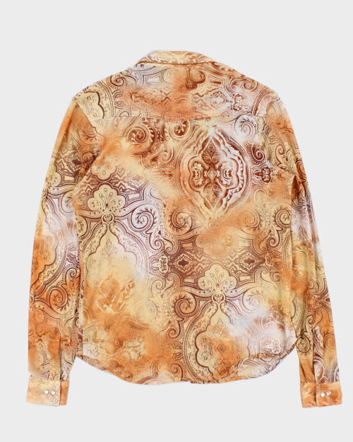 US Western Mesh Paisley Pattern Shirt - S