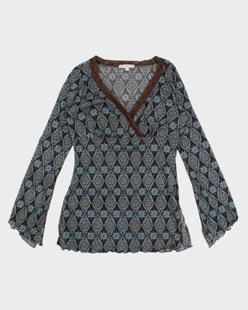 Y2k 00s Moa Moa Mesh Top - L
