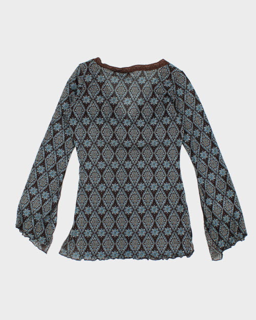 Y2k 00s Moa Moa Mesh Top - L
