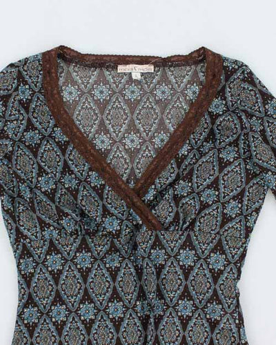 Y2k 00s Moa Moa Mesh Top - L