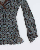 Y2k 00s Moa Moa Mesh Top - L