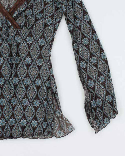 Y2k 00s Moa Moa Mesh Top - L