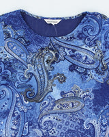 Y2k 00s Paisley Pattern Mesh Top - L