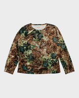 Y2k 00s Velvet Pattern Top - L