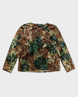 Y2k 00s Velvet Pattern Top - L