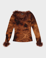 Y2k 00s True Flight Fluffy Top - XS