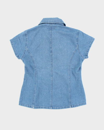Vintage 90s Shank Jeans Denim Blouse - S