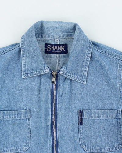 Vintage 90s Shank Jeans Denim Blouse - S