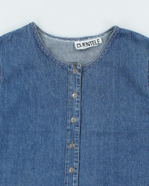 Vintage 90s Clientele Denim Top - M