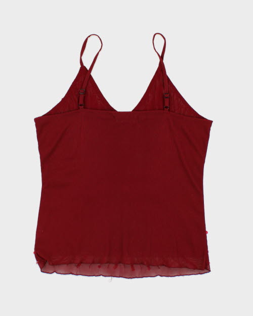 Y2k 00s Sequin Mesh Cami - S