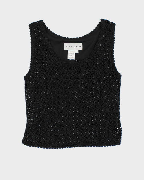 Y2k 00s Basix Sequin Crochet Cami - S