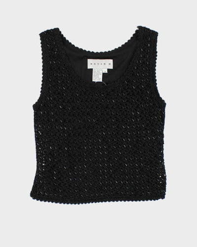 Y2k 00s Basix Sequin Crochet Cami - S