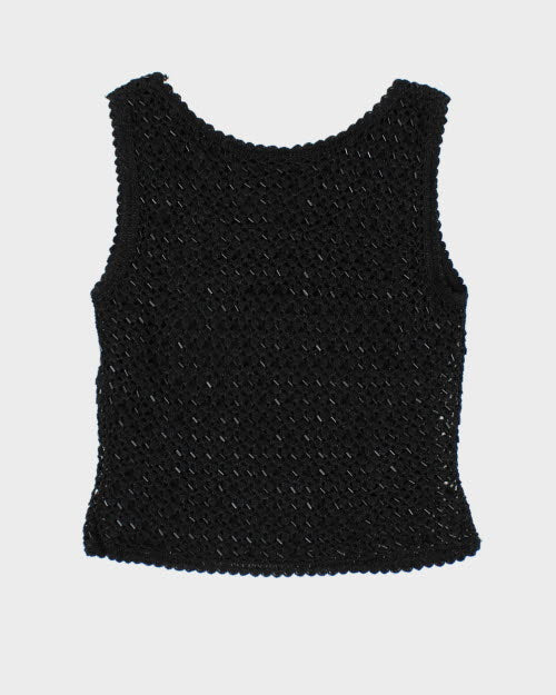 Y2k 00s Basix Sequin Crochet Cami - S