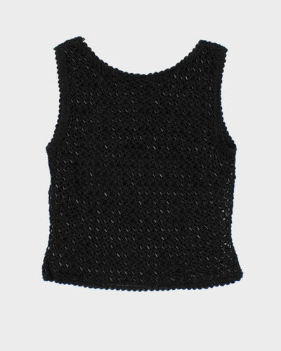 Y2k 00s Basix Sequin Crochet Cami - S