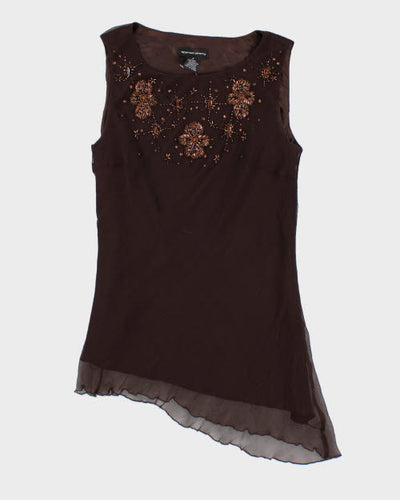 Spencer Jeremy Silk Beaded Top - S