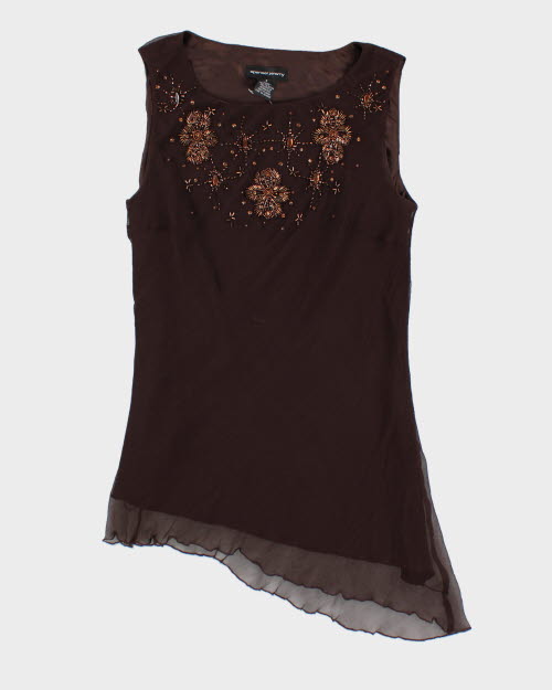 Spencer Jeremy Silk Beaded Top - S