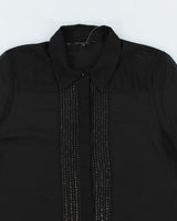 Guess Sheer Beaded Blouse - S