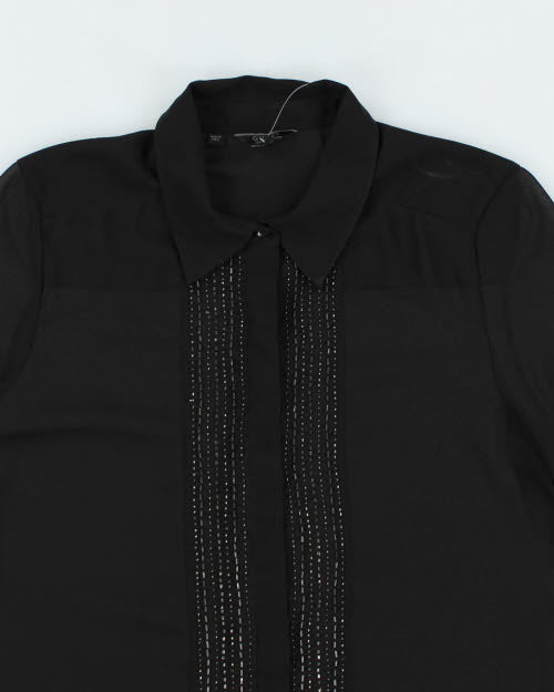 Guess Sheer Beaded Blouse - S