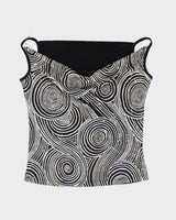 Y2k 00s Seduction Cowl Neck Cami - S