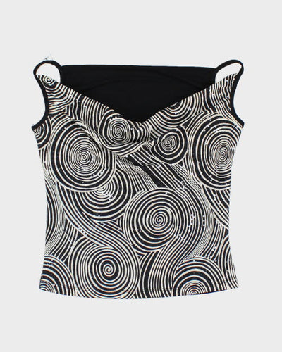 Y2k 00s Seduction Cowl Neck Cami - S