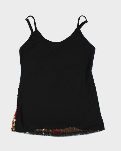 Y2k 00s Sequin Union Jack Cami - XS