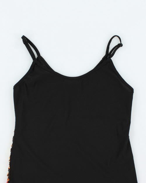 Y2k 00s Sequin Union Jack Cami - XS