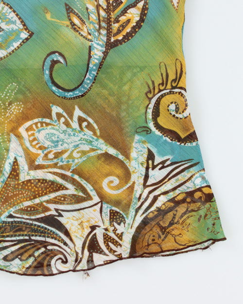 Y2k 00s Sheer Paisley Patter Halter Top - L