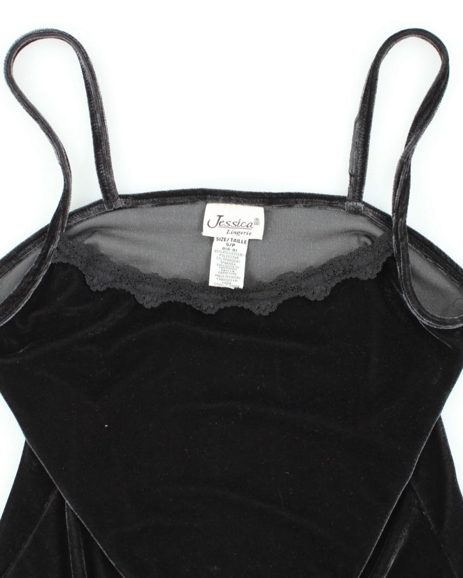 Y2k 00s Jessica Velvet Cami - S