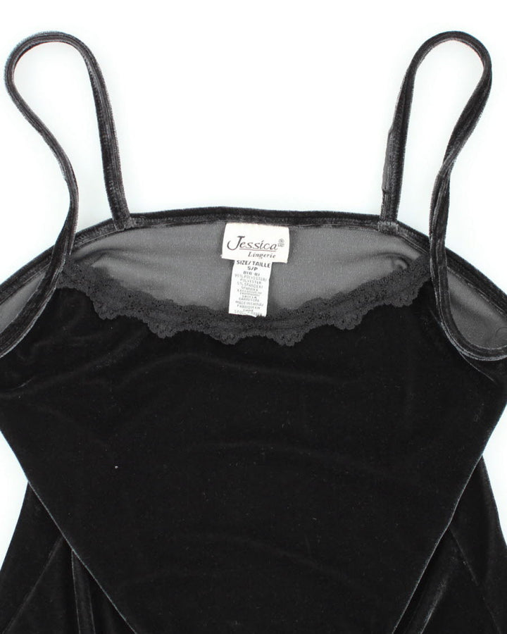 Y2k 00s Jessica Velvet Cami - S