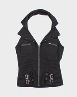 Y2k 00s Oh Yes Buckle Halter Top - L