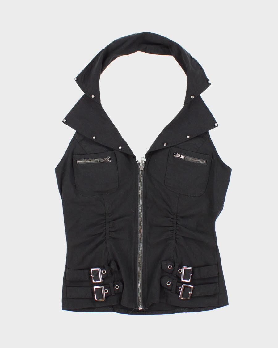 Y2k 00s Oh Yes Buckle Halter Top - L