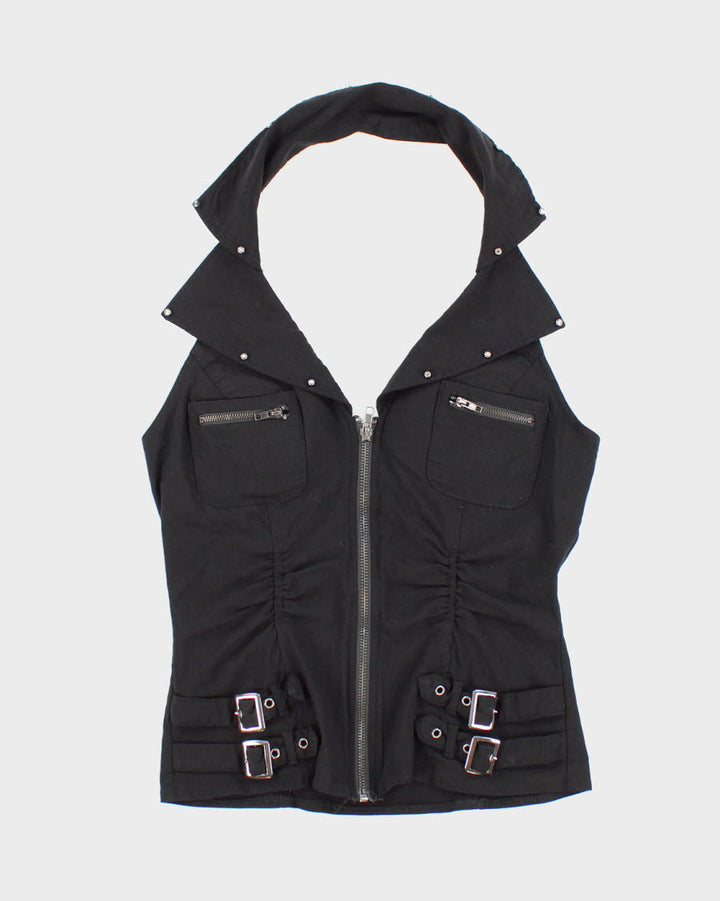 Y2k 00s Oh Yes Buckle Halter Top - L