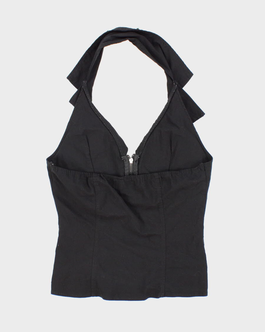 Y2k 00s Oh Yes Buckle Halter Top - L