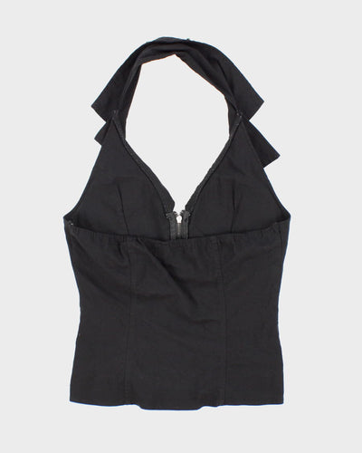 Y2k 00s Oh Yes Buckle Halter Top - L