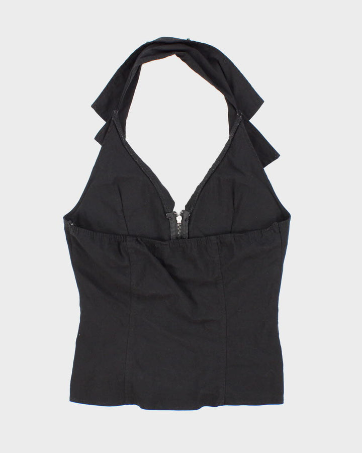 Y2k 00s Oh Yes Buckle Halter Top - L