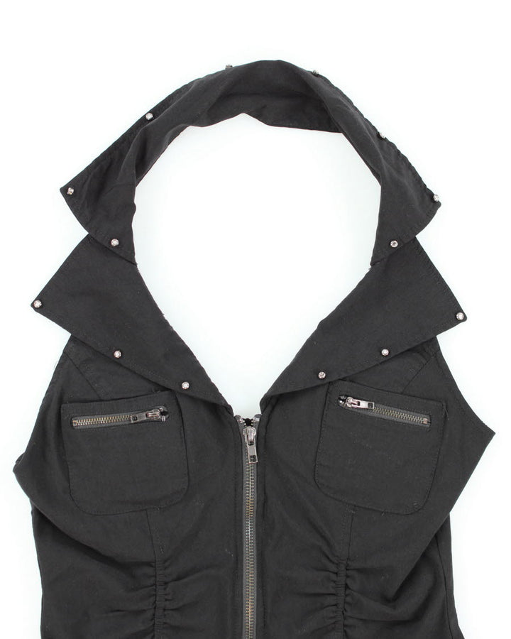 Y2k 00s Oh Yes Buckle Halter Top - L