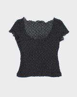Y2k 00s XOXO Sheer Top - M