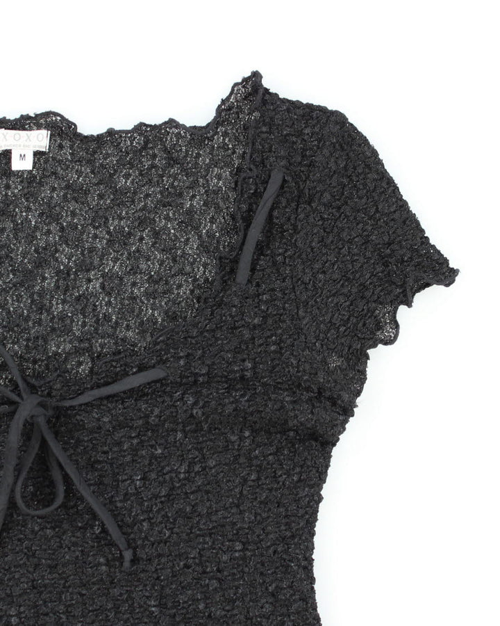 Y2k 00s XOXO Sheer Top - M