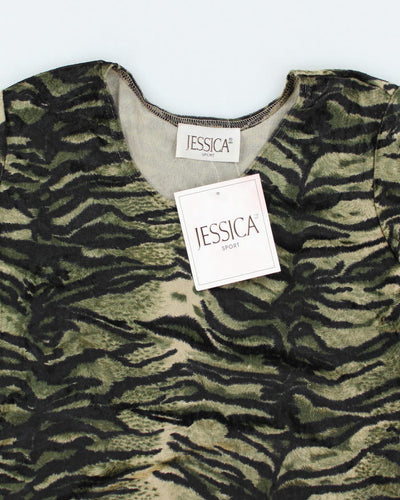 Deadstock Jessica Animal Print Velour Top - M