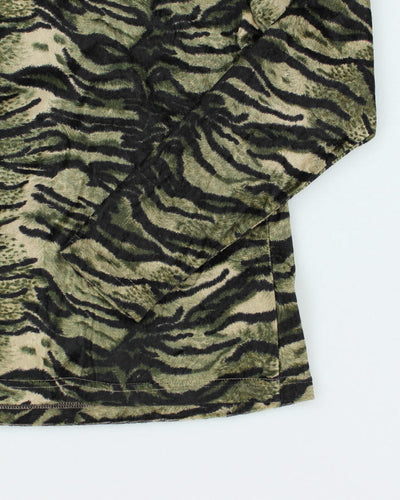 Deadstock Jessica Animal Print Velour Top - M