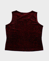 Y2k 00s Traditions Leopard Print Velvet Cami - L