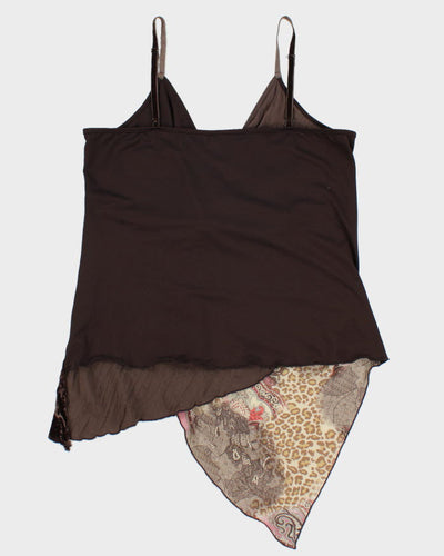 Y2k 00s Option Elle Velvet Paisley Pattern Cami - L