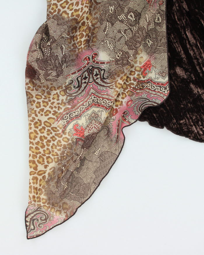 Y2k 00s Option Elle Velvet Paisley Pattern Cami - L