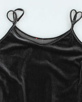 Y2k 00s Velvet Cami - M