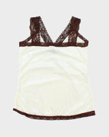 Y2k 00s Bien Etre Velvet Lace Cami - XS