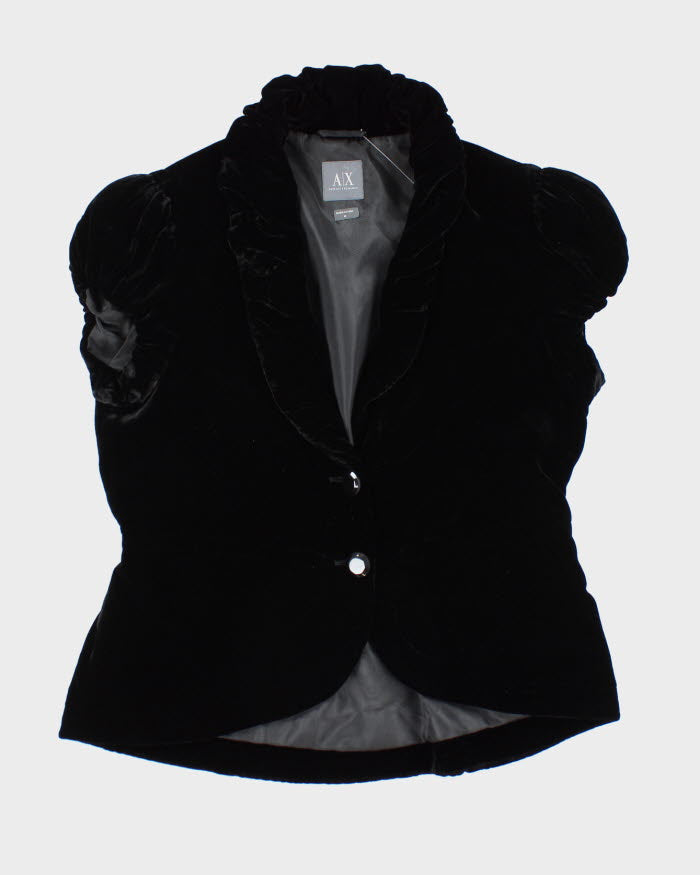 Armani Exchange Velvet Button-up Top - M