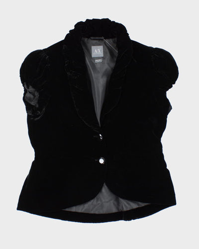 Armani Exchange Velvet Button-up Top - M