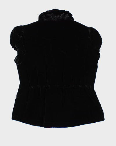 Armani Exchange Velvet Button-up Top - M